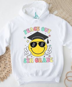 Peace Out 8th Grade Retro Smile Face Last Day Of School Shirt