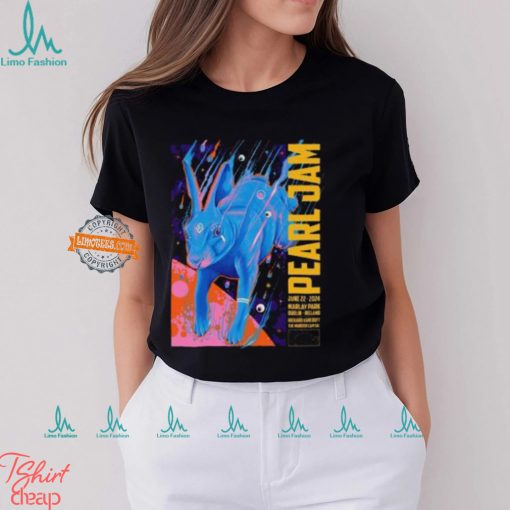 Pearl Jam Event Poster Art By Doaly Whelans Live At Marlay Park In Dublin Ireland On June 22 2024 Unisex T Shirt