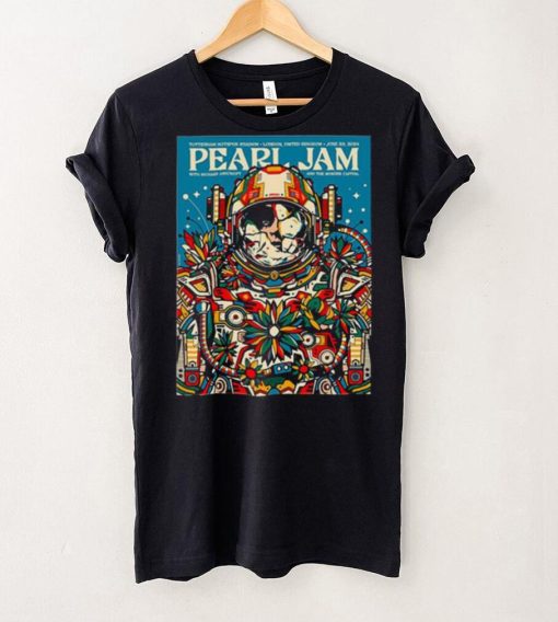 Pearl Jam Tottenham Hotspur Stadium London,UK June 29 2024 With Richard Ashcroft & The Duroer Capitaz Poster shirt