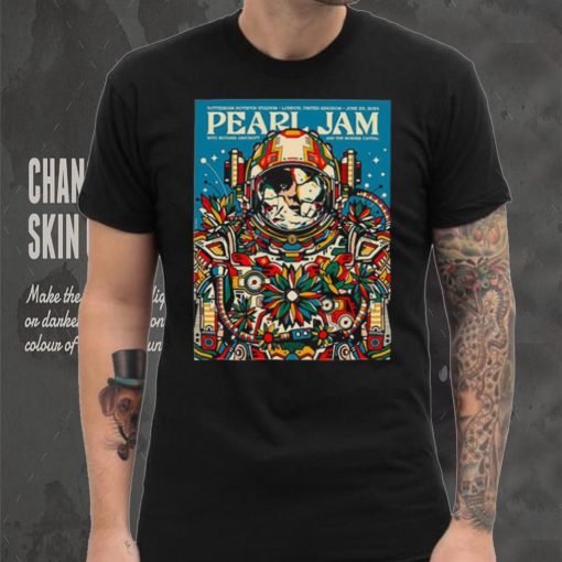 Pearl Jam Tottenham Hotspur Stadium London,UK June 29 2024 With Richard Ashcroft & The Duroer Capitaz Poster shirt