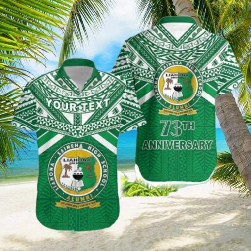 Personalised Happy Anniversary Liahona Tonga High School Trendy Hawaiian Shirt