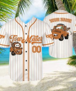 Personalize Disney Cars Lightning Tow Mater Baseball Jersey