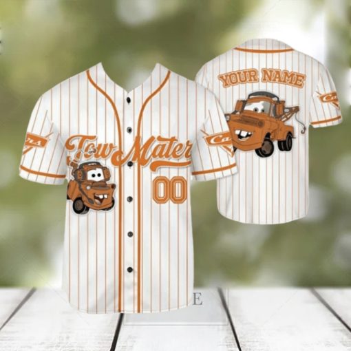 Personalize Disney Cars Lightning Tow Mater Baseball Jersey