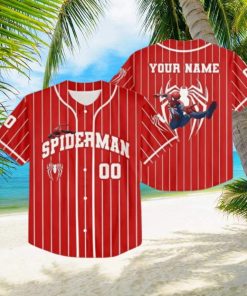 Personalize Spider Man Red Baseball Jersey Gifts For Disney Fans