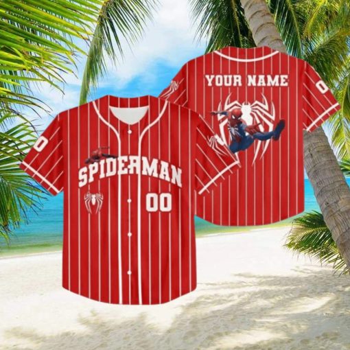 Personalize Spider Man Red Baseball Jersey Gifts For Disney Fans