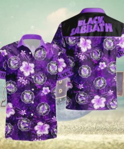 Personalized Black Sabbath Flower Button Hawaiian Shirt