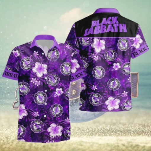 Personalized Black Sabbath Flower Button Hawaiian Shirt