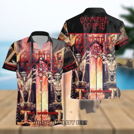 Personalized Cannibal Corpse Live Cannibalism Short Sleeve Hawaiian Shirt