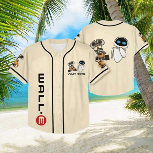 Personalized Disney WALL E And EVE Baseball Jersey