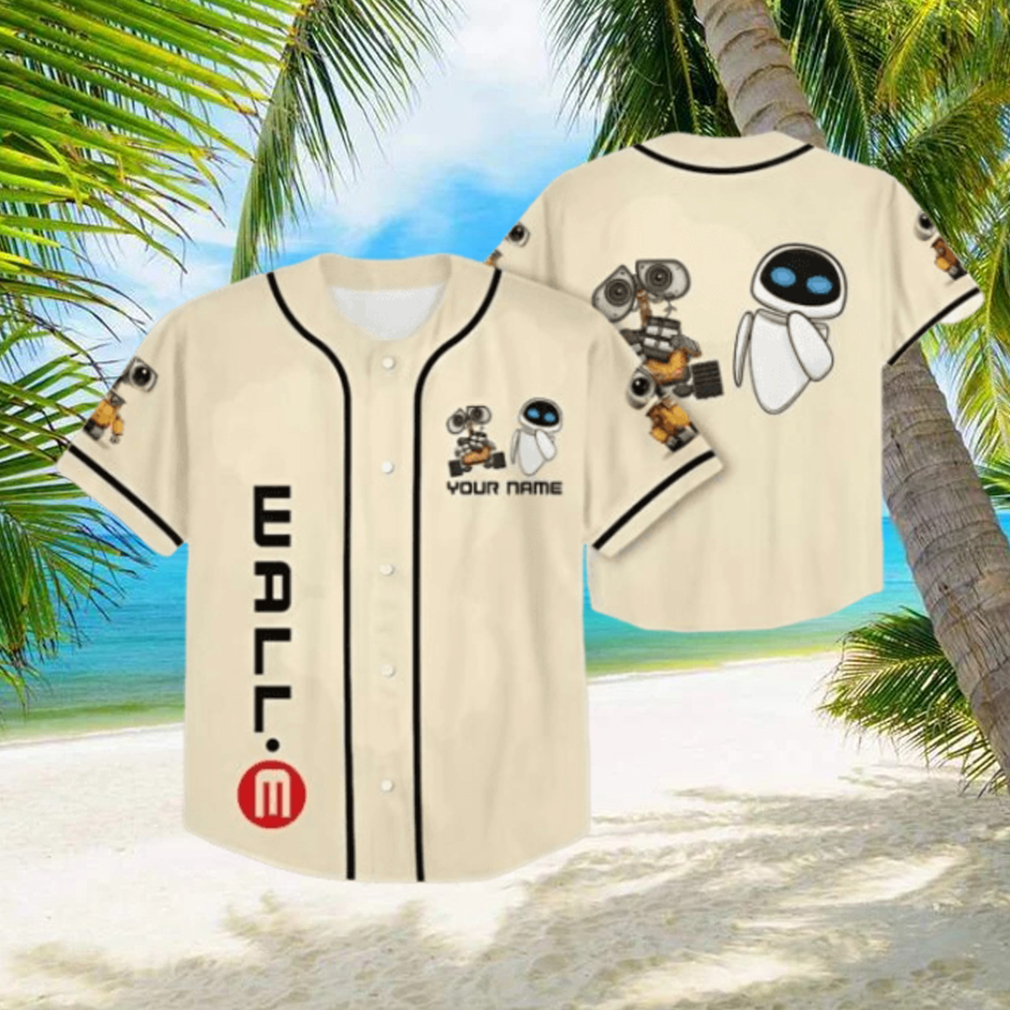 Personalized Disney WALL E And EVE Baseball Jersey