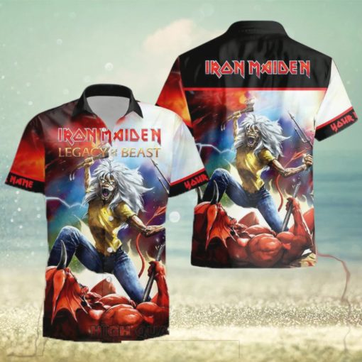 Personalized Iron Maiden Legacy of the Beast Button Hawaiian Shirt