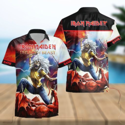 Personalized Iron Maiden Legacy of the Beast Button Hawaiian Shirt