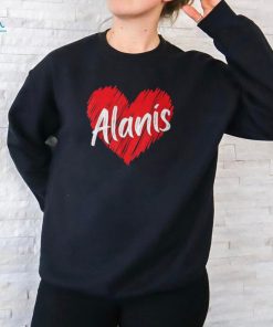 Personalized Name Alanis Heart I Love Alanis T Shirt