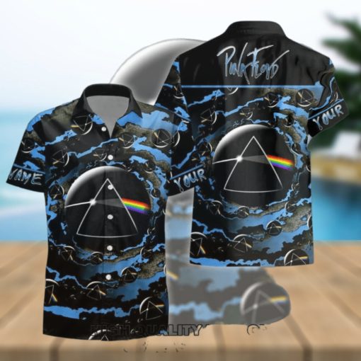 Personalized Pink Floyd Moon Tropical Hawaiian Shirt