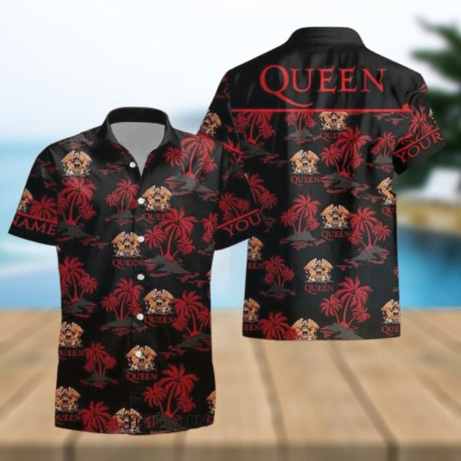 Personalized Queen Red Black Hawaiian Shirt