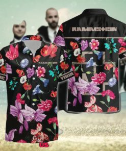 Personalized Rammstein Floral Flowers Short Sleeve Hawaiian Shirt