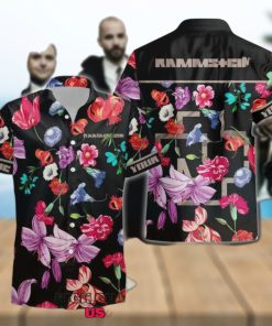 Personalized Rammstein Floral Flowers Short Sleeve Hawaiian Shirt