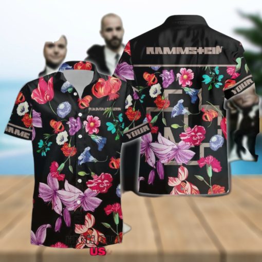 Personalized Rammstein Floral Flowers Short Sleeve Hawaiian Shirt