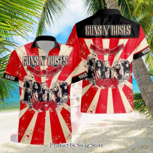 Personalized Rock Band Guns N’ Roses Appetite for Destruction All Over Printed Hawaiian Shirt and Beach Short