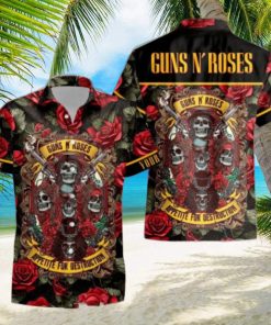 Personalized Rock Band Guns N’ Roses Appetite for Destruction Tropical All Over Printed Hawaiian Shirt and Beach Short