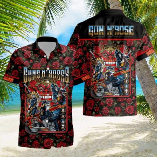 Personalized Rock Band Guns N’ Roses Tour All Over Printed Hawaiian Shirt and Beach Short
