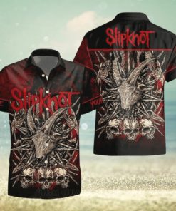 Personalized Slipknot Skull Goat Short Sleeve Hawaiian Shirt