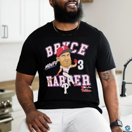 Philadelphia Phillies Bryce Harper no 3 Mondo caricature shirt