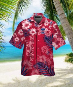 Philadelphia Phillies MLB Flower Short Sleeve Button Up Hawaiian Shirt