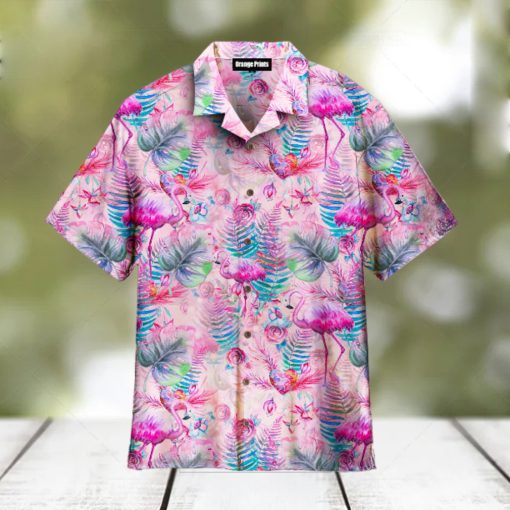 Pink Flamingo Tropical Aloha Hawaiian Shirts For Men For Women