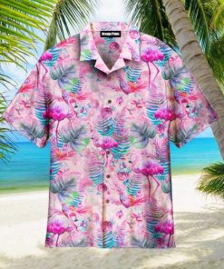 Pink Flamingo Tropical Aloha Hawaiian Shirts For Men For Women