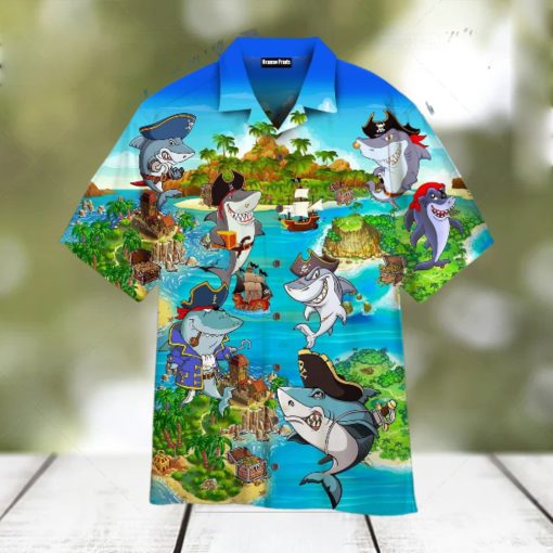 Pirates Shark In Summer Aloha Hawaiian Shirts For Men For Women