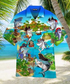 Pirates Shark In Summer Aloha Hawaiian Shirts For Men For Women