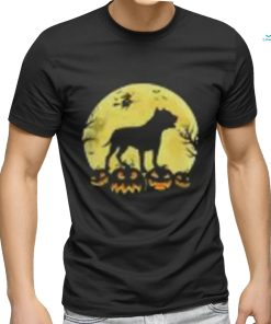 Pitbull Dog And Moon Halloween Costume For Pet Puppy Dog Lover shirt