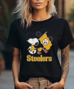 Pittsburgh Steelers Snoopy America Flag Happy 4th Of July T Shirt