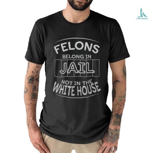 Political Pro Biden Felons Belong In Jail Not White House Men’s T shirt