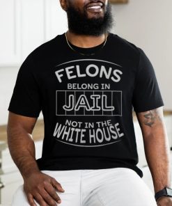 Political Pro Biden Felons Belong In Jail Not White House Men's T shirt