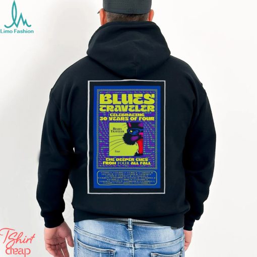 Poster blues traveler celeb 30 years of four tour 2024 shirt
