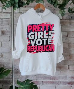 Pretty Girls Vote Republican Conservative Woman Us Flag T shirt