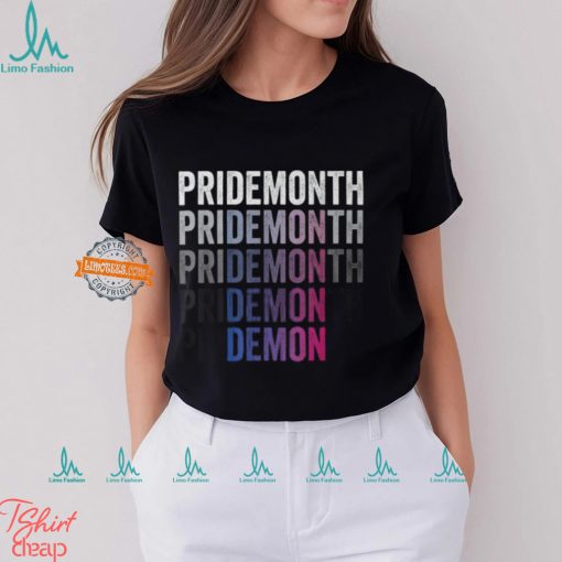 Pride Demon Bisexual Bi Pride Month Lgbtq Gay Lesbian Queer T Shirt