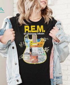 R.E.M band 45th anniversary collection guitar signatures shirt