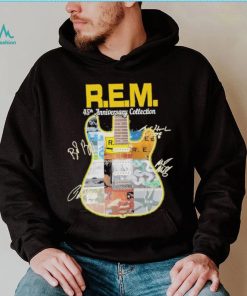 R.E.M band 45th anniversary collection guitar signatures shirt