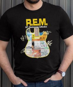 R.E.M band 45th anniversary collection guitar signatures shirt