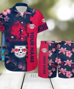 RB Leipzig Tropical Combo Hawaiian Shirt And Shorts Personalized Name For Fans