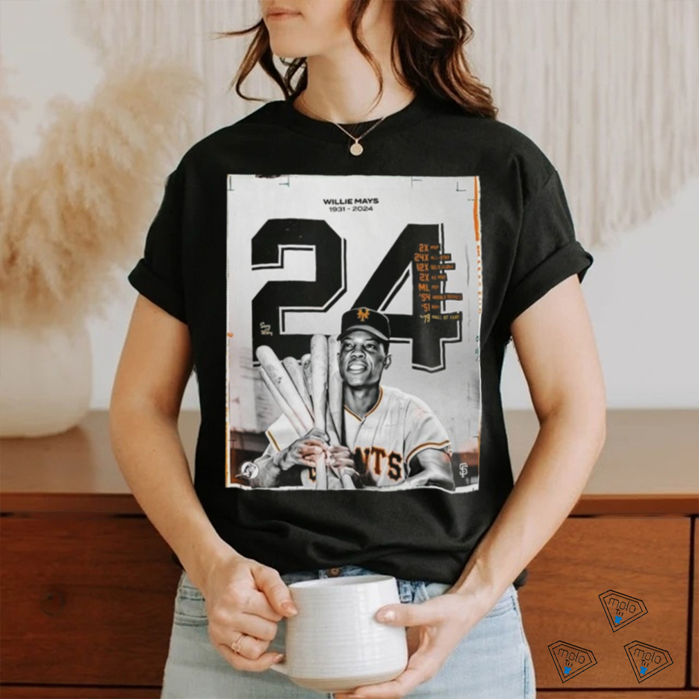 RIP Willie Mays 1931 2024 Thank You For Everything Shirt RIP Willie Mays 1931 2024 Thank You For Everything Shirt