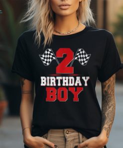 Race Car 2Nd Birthday Boy 2 Toddler Racing Car Driver T Shirt