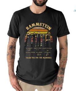 Rammstein Damen Tour 2024 Vintage Thank You For The Memories Signatures Shirt