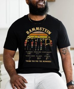 Rammstein Damen Tour 2024 Vintage Thank You For The Memories Signatures Shirt