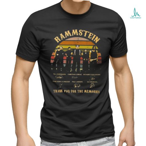 Rammstein Damen Tour 2024 Vintage Thank You For The Memories Signatures Shirt