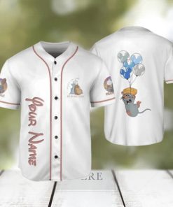 Ratatouille Remy Remy Little Chef Balloon Mickey Ears Custom Disney Baseball Jersey