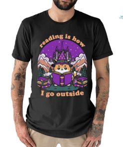 Reading Is How I Go Outside Magical Journey Cat Shirt